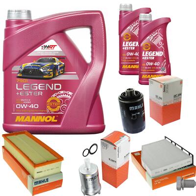 MAHLE Inspektionspaket 6 L MANNOL Legend+Ester 0W-40 für Audi A3 Sportback 2.0