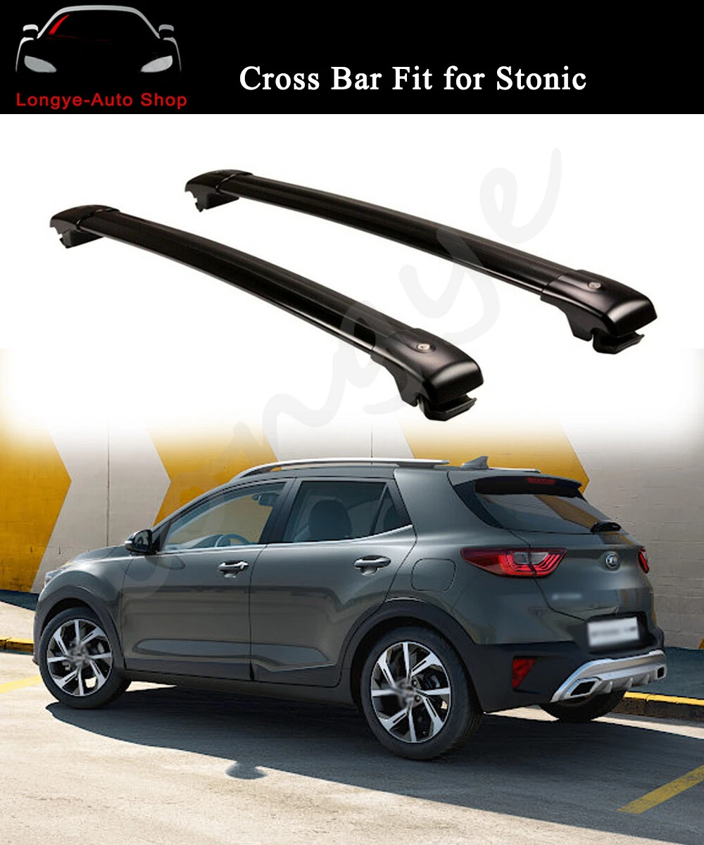 2Pcs Lockable Roof Rail Racks Cross bars Crossbars Fit for KIA