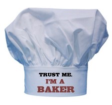 CoolChefHats Trust Me I'm A Baker Pastry Chef Hats, Funny White Cooking Toques