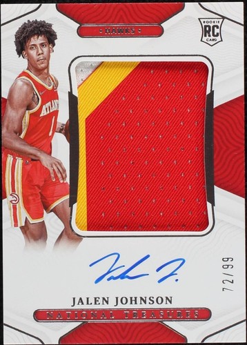 2021-22 Panini National Treasures Jalen Johnson /99 RC Patch Auto 