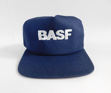 Vintage Trucker Hat BASF Urethane Specialties  Snapback USA Made Cap Blue White