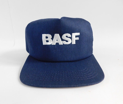 Vintage Trucker Hat BASF Urethane Specialties  Snapback USA Made Cap Blue White
