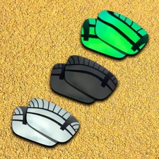 3 Pairs Lenses Replacement for-Spy Optic Dirk Polarized-Black Silver Green