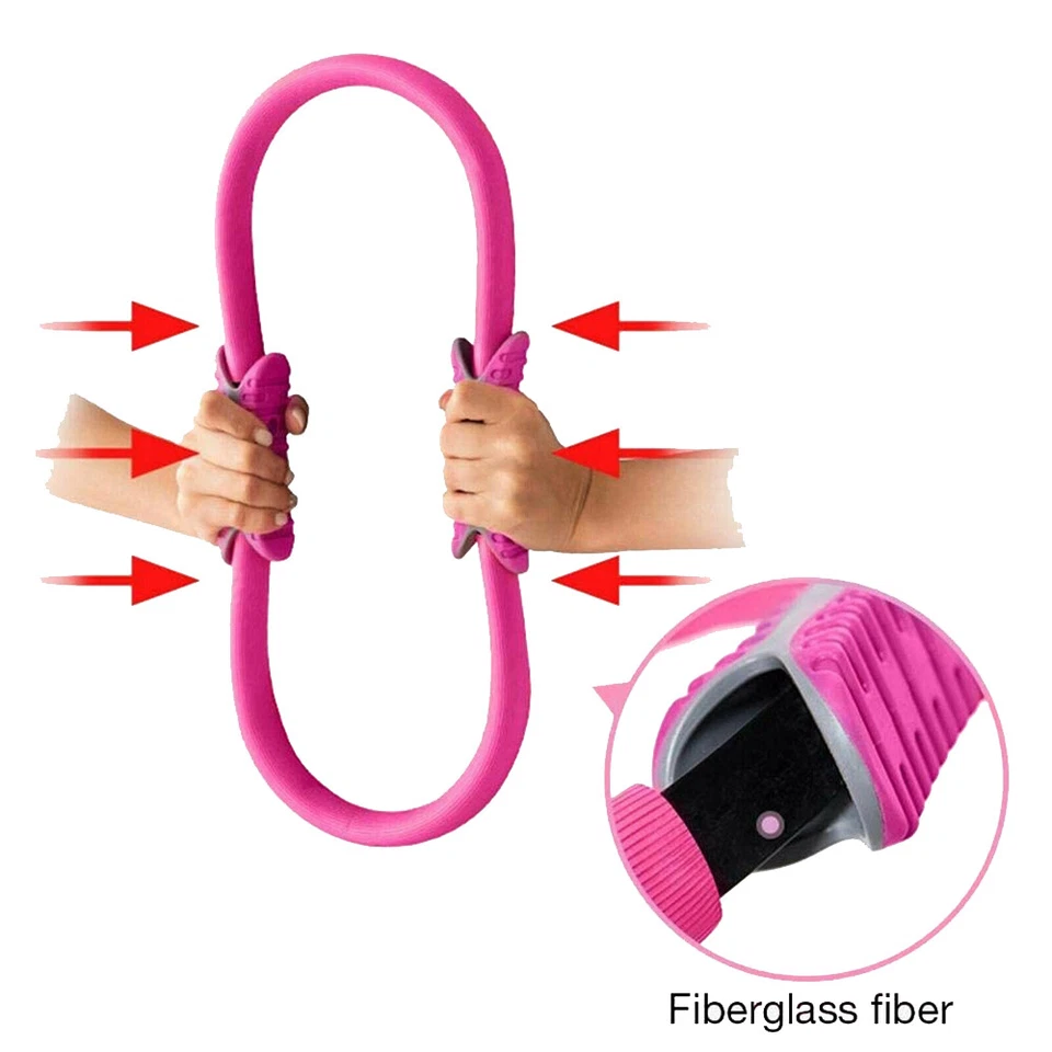 Anillo Pilates Doble Agarre Cuerpo Deporte Fitness Círculo Mágico Peso Ejercicio Yoga EE. UU. Foto 2 de 4
