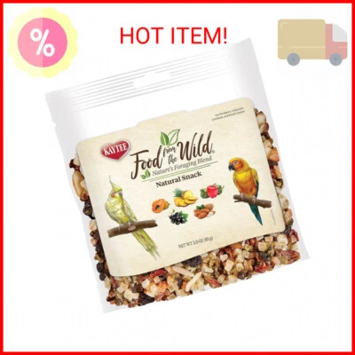 KAYTEE Natural Pet Bird Snack Food Treats for Parakeets, Cockatiels, Lovebirds - 3 oz