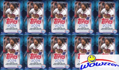 (10) 2024 Topps Series 1 Baseball EXCLUSIVE HUGE Sealed HANGER Box-590 Cards!