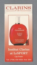 Carte  publicitaire - advertising card -   Clarins recto verso
