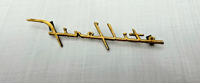 1957 Desoto Fireflite Emblem Gold Ornament Trim Badge Molding Nameplate
