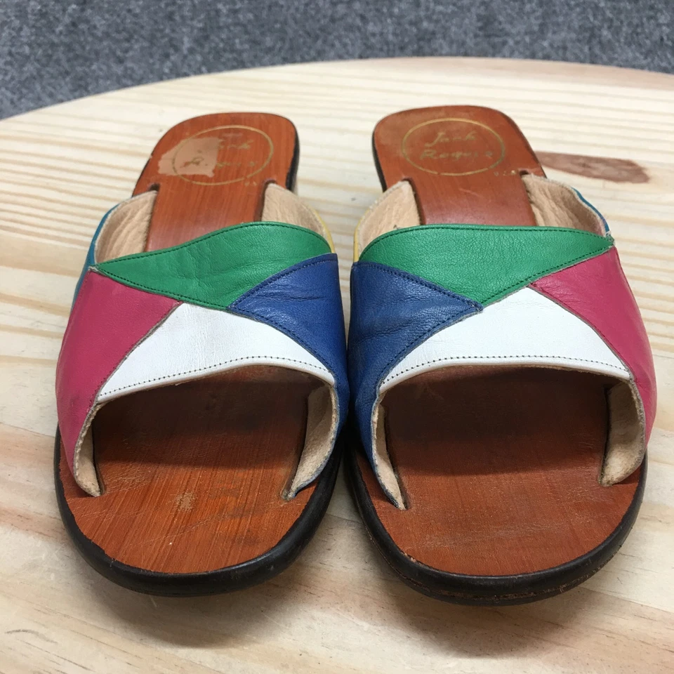 Sandalias Jack Rogers para mujer 5,5 M sin cordones cuero multicolor tacones informales Foto 4 de 4