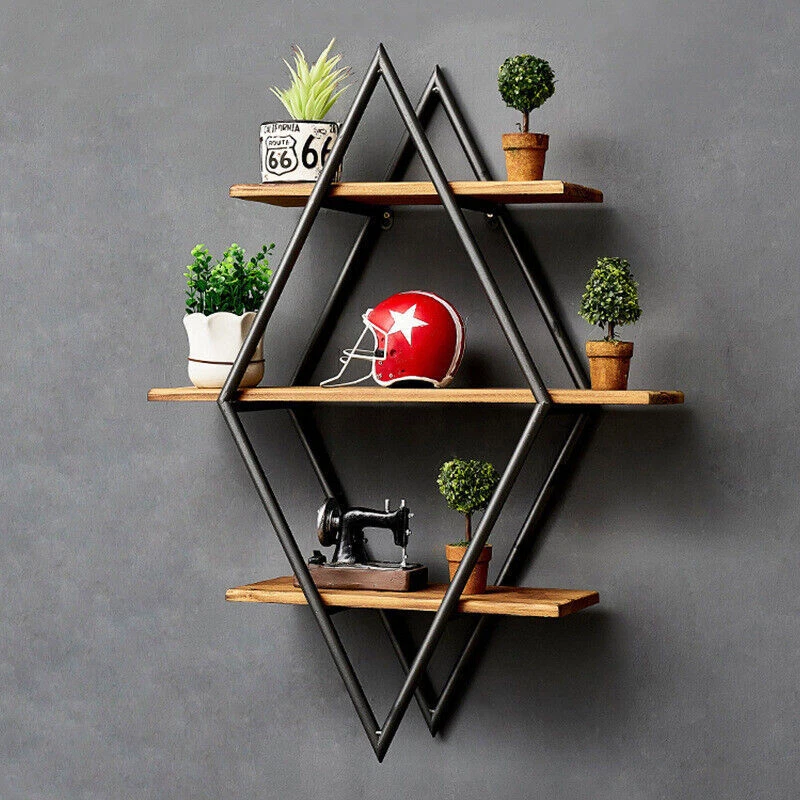 3 Tiers Wall Floating Ledge Shelves Wall Decor Storage Shelf Booke Display Rack - image 4 of 4