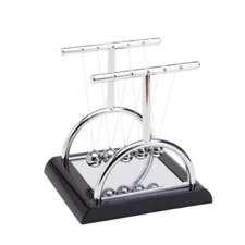 THY COLLECTIBLES Unique Semicircle Newtons Cradle Balance Balls With Mirror...