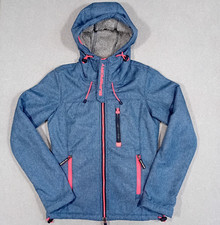 Superdry Windtrekker Jacket Blue Denim Look Womens Size XS