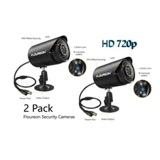 2 PACK Floureon Security Camera 720P; CCTV System Camera Connects