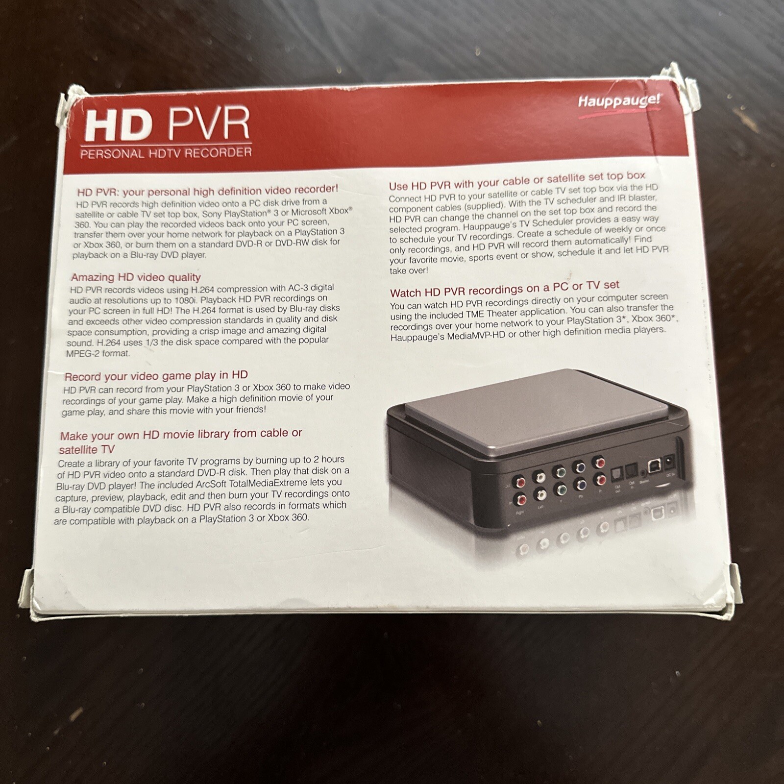 Hauppauge HDPVR Model 1212 High Definition Personal Video Recorder 7
