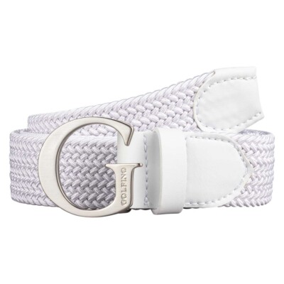 Ceinture GOLFINO ECO Cuir Et élastique Blanc Taille S : Sport Et élégance