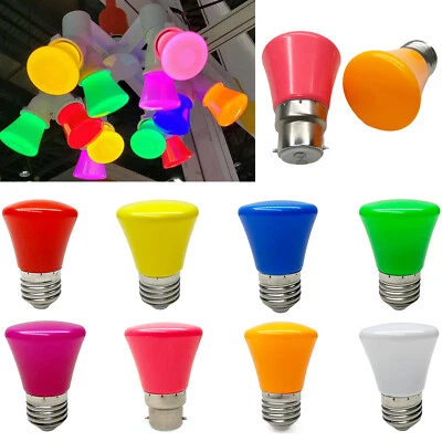 RANPO LED Colored Light Bulbs B22 E27 Screw 2W Red Blue Pink White Orange 110V 220V