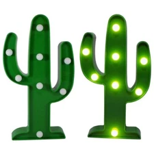 Cactus LED light up table top figurine south west decor
