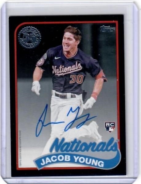2024 Topps Update Jacob Young '89 35th Anniversary Black Auto Card /199