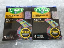 2 Curad Performance Series 1.5 In X 10 Yds Plaid Firm Support 1 Ct Athletic Tape