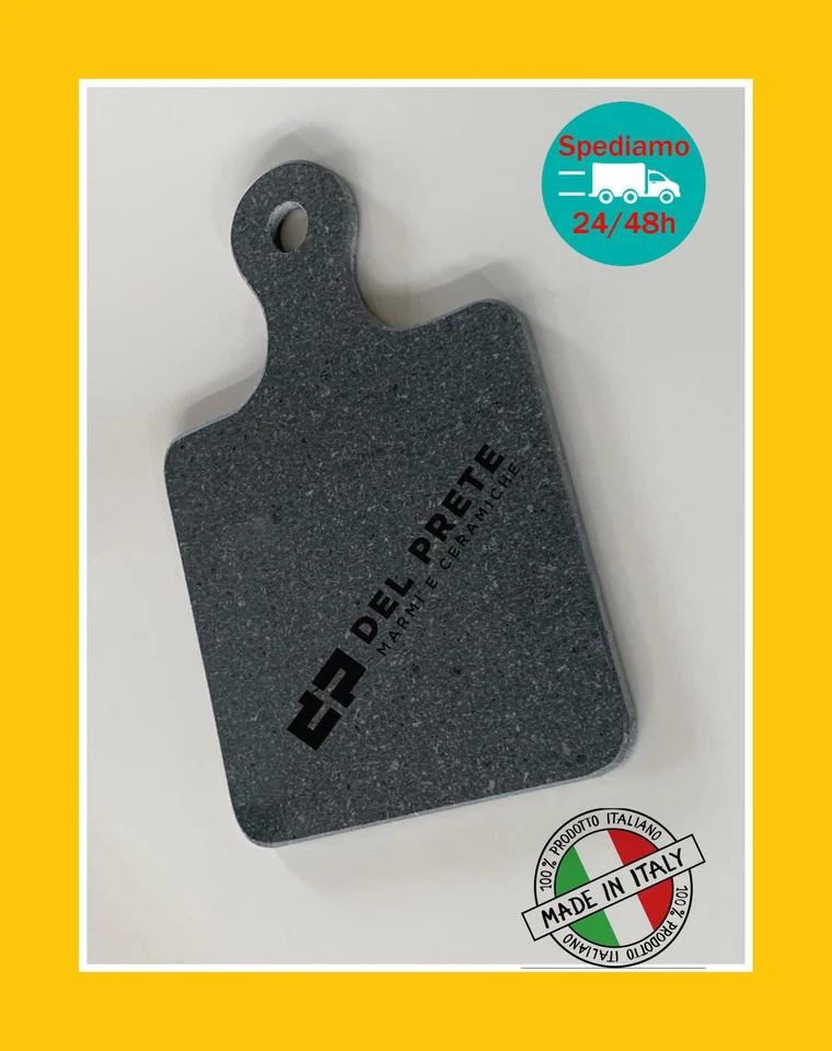 TAGLIERE in PIETRA LAVICA DA CUCINA PANE NERO ARDESIA MANICO noPOLIETILENE Legno - Immagine 2 di 3