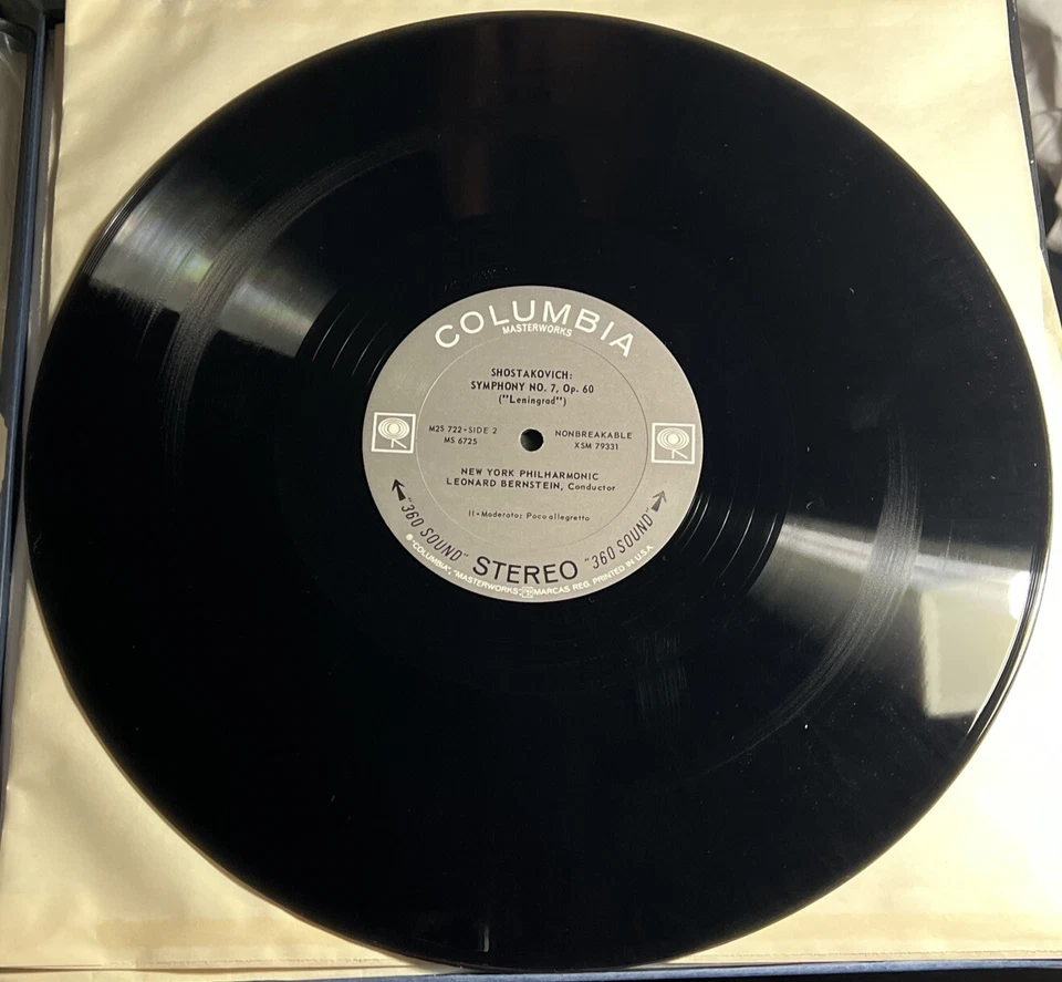 BERNSTEIN Conducts SHOSTAKOVICH Symphony Columbia 2 EYE Audiophile VINYL LP Foto 4 de 4