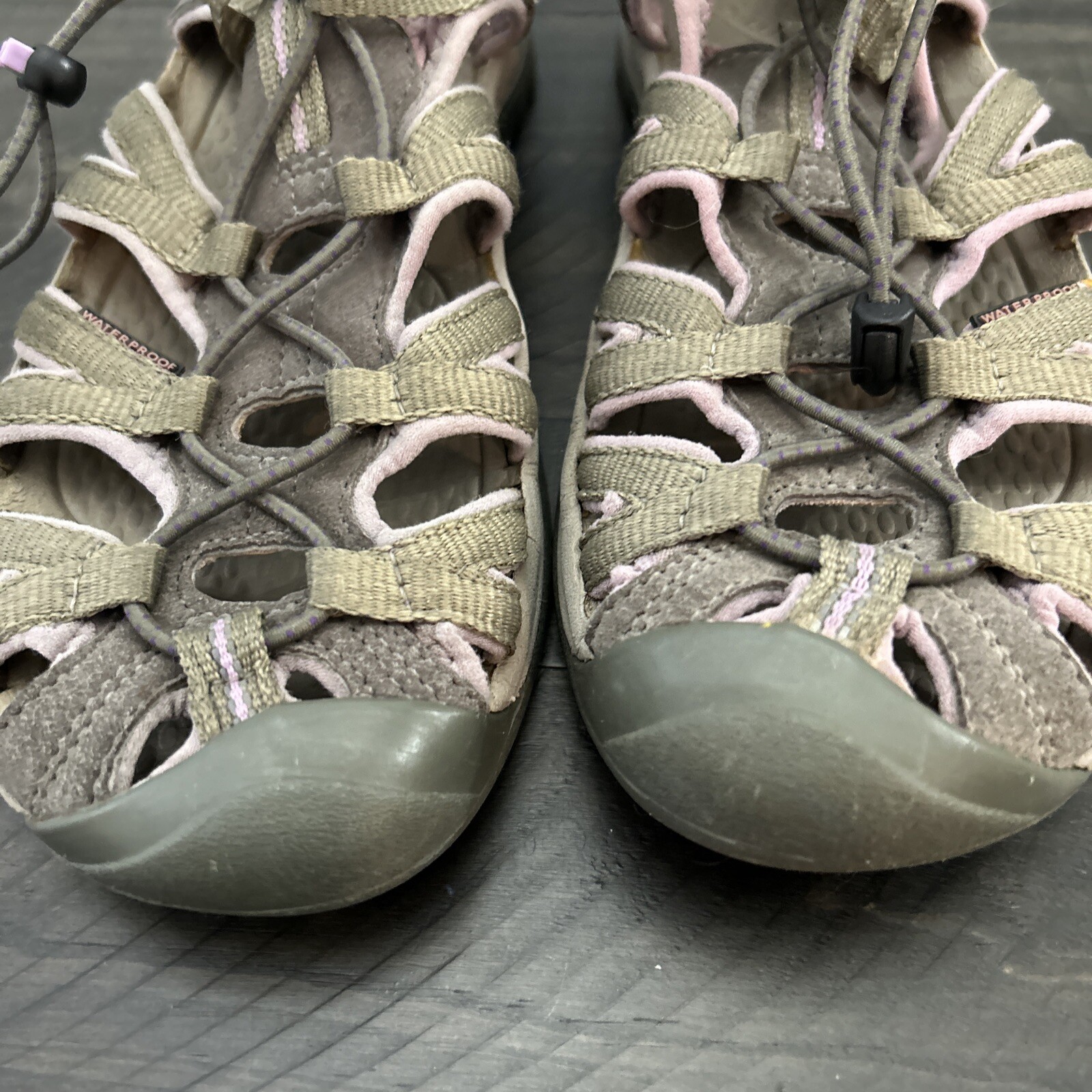 Scarpe sandali impermeabili donna Keen taglia 8 beige rosa sport outdoor