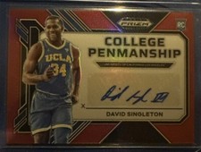 David Singleton UCLA Basketball Panini Prizm Rookie autograph card Hawks /199 RC
