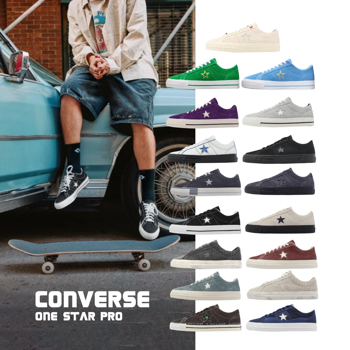 Converse One Star Pro Men / Unisex Casual Lifestyle Shoes Sneakers Pick 1