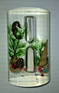 Vintage Nautical Sea Shells Seahorse Acrylic Sand Hourglass Egg Timer