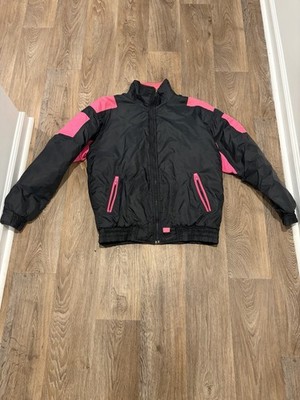 Rossetti Ski Jacket Black Pink 100% Nylon Unisex Adults Insulated Winter Sports
