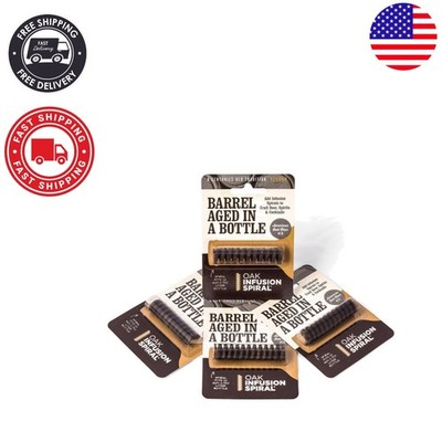 Craft Signature Flavors with 2.5'' Oak Spirals - Whiskey, Wine & Beer - Pack of 4