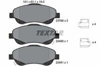Textar Bremsbelagsatz, Scheibenbremse 2376802 FüR Toyota