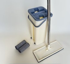 Flat Mop And Bucket Set With Wringer Hands Free Floor Cleaning System