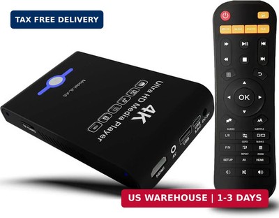 4K Ultra HD Media Player & HDD Enclosure 2-in-1,Digital Signage, Play H.265/HEVC