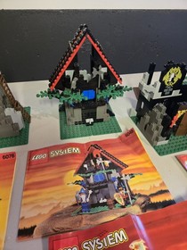 Lego Castle, Dragon Masters 6076, 6048 (No Figs) + Baseplates and Manuals Lot