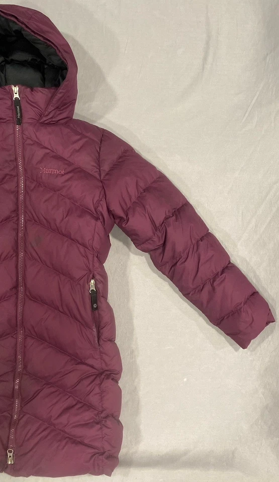 Abrigo Chaqueta Marmot Mujer Montreal M Rojo 700 Relleno Capucha Puffer Invierno Nieve Foto 3 de 4