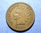 1897 Indian Cent  XF+