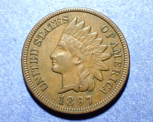 1897 Indian Cent  Ch. XF