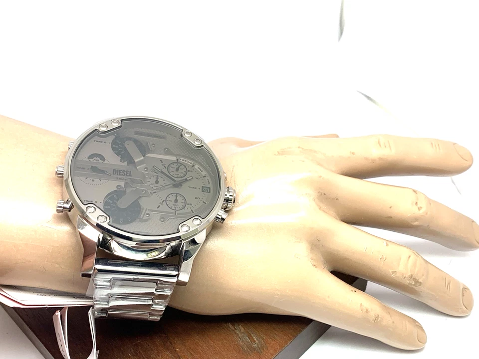 Diesel Reloj Hombre DZ7482 Cuarzo Cronógrafo Plata Acero Gran Tamaño 57mm Foto 4 de 4