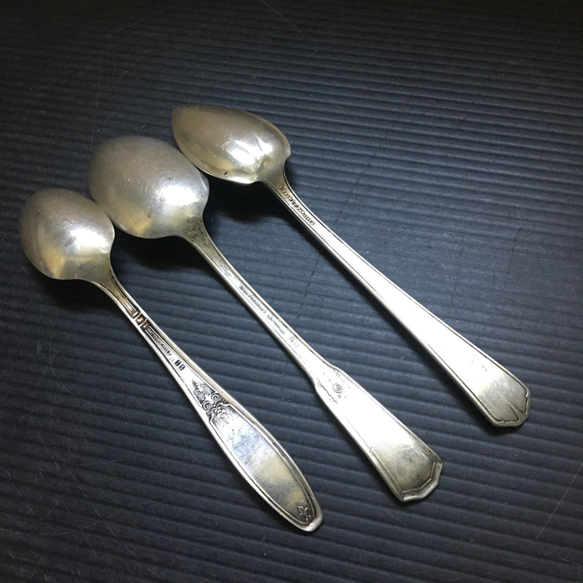 3 Vintage Silver plate Spoons: Gorham 1847 Rogers Bros & Stratford