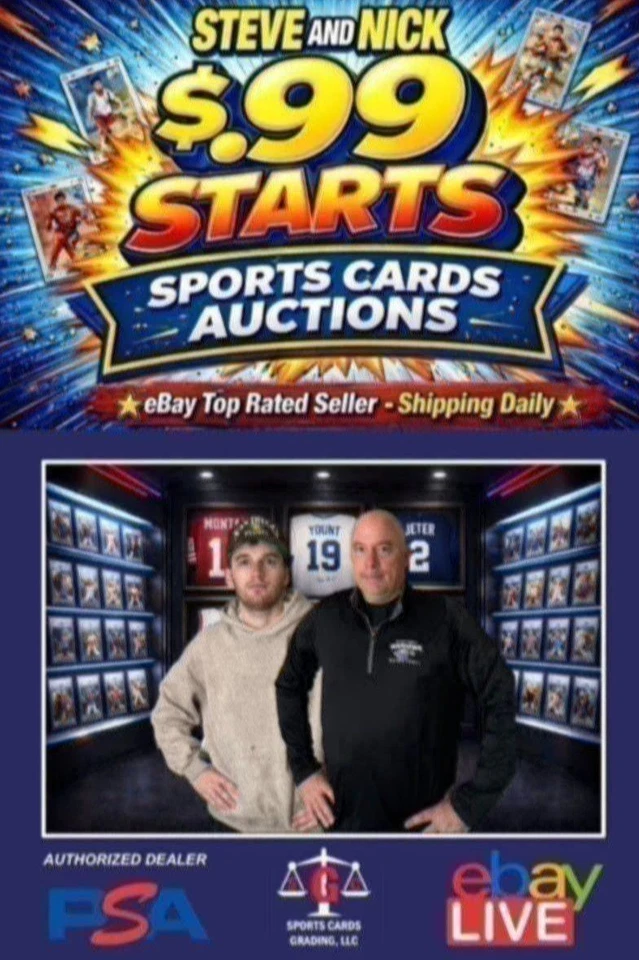 Steve and Nick start .99 Auctions for Singles, Lots, PSA Slabs, Packs, etc.