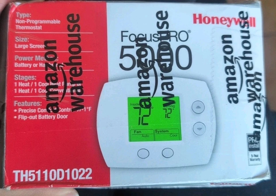HONEYWELL FocusPRO 5000 Weiß Nicht Programmierbarer Thermostat TH5110D1022 - Bild 2 von 4