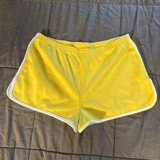Vintage 70s Catalina Sportswear terrycloth Short shorts Yellow W 16 Calif USA