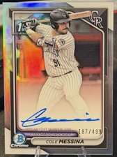 2024 Bowman Draft Chrome Prospect Autographs Cole Messina #CPA-CME (AU, RC) /499