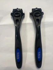 Schick Hydro 5 Black  Razor Shaver Handle fit Hydro5 Blade (2 Pack) Handles Only