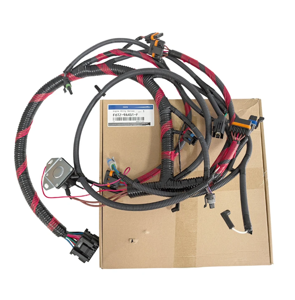 F6TZ9A451F Engine Wiring Harness For Ford F-150 F250 F350 4.9L 300 F6TZ-9A451-F Foto 2 de 4