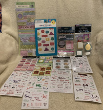 277 Pc Mixed Lot WORDS PHRASES Embellishments Scrapbook Stickers - Unused