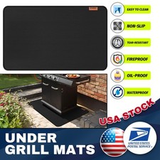 48 x 30 inches Under Grill Mats for Outdoor Grill Reusable Grill Mat for Deck