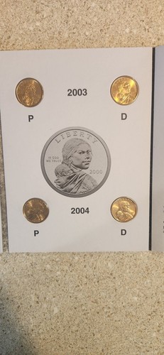 Sacagawea Dollar Set 2000–2004 Folder H.E. Harris w Coins Complete Set ...