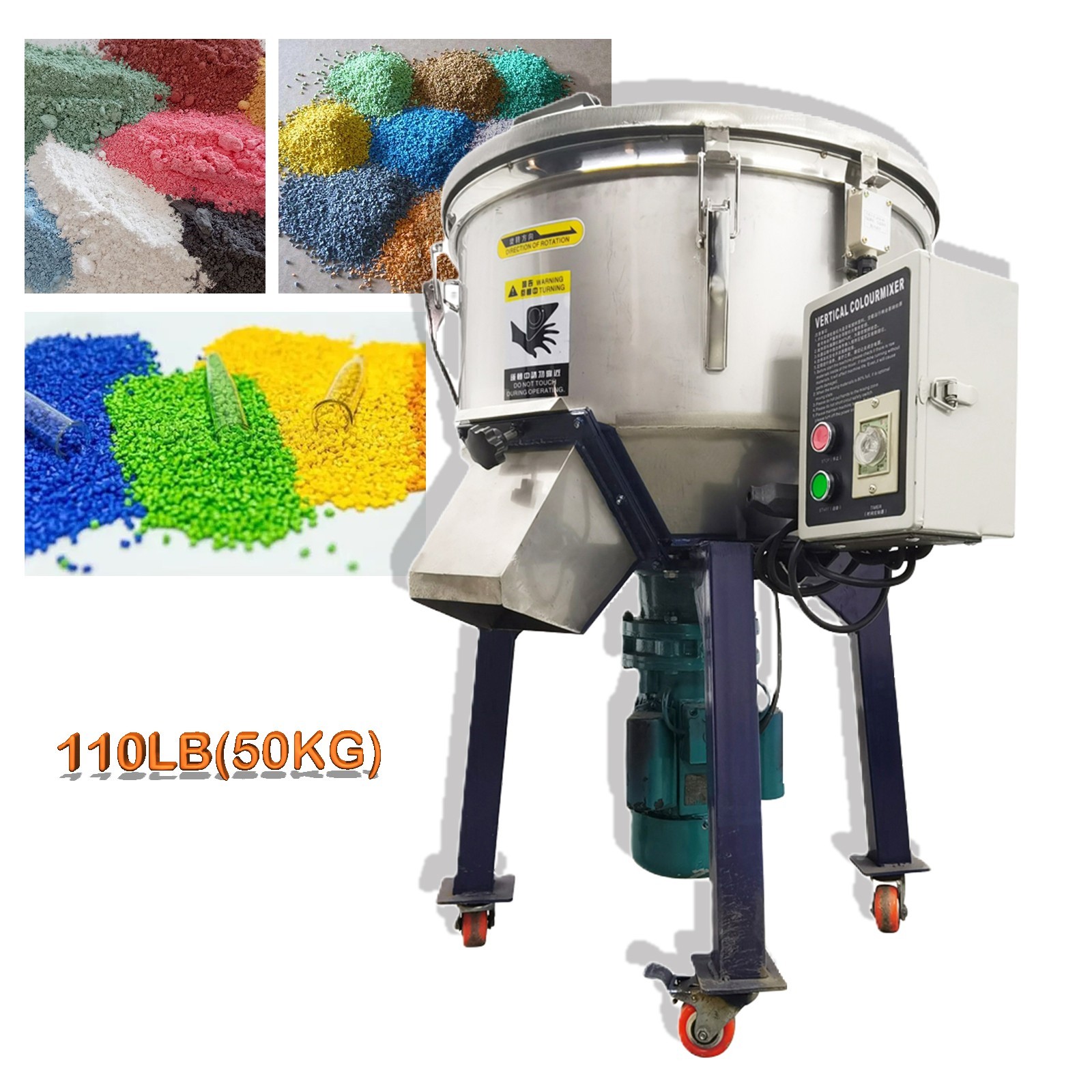 110V 110LB Vertical Color Mixing Machine Industrial Blender 